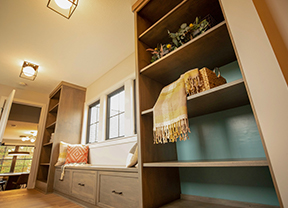 Aesthetic hallway with storage and decor