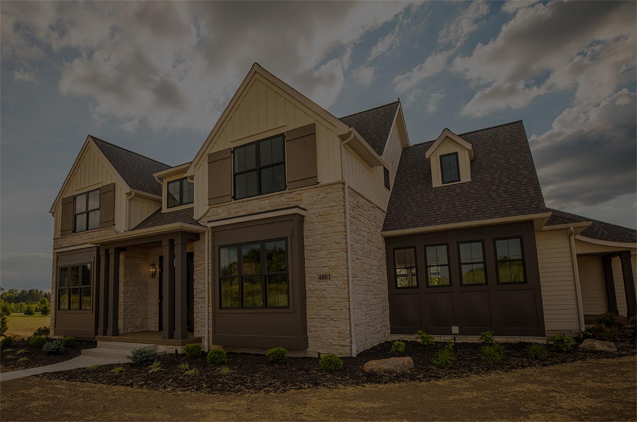 Beautiful view of a custom home in Ohio